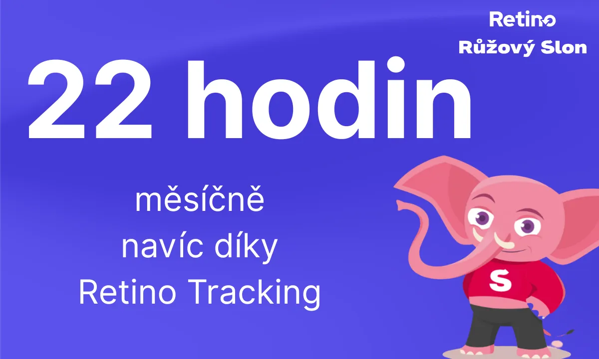 Růžový slon:  Retino Tracking saves up to 22 hours per month and has reduced negative shipping reviews by 30%