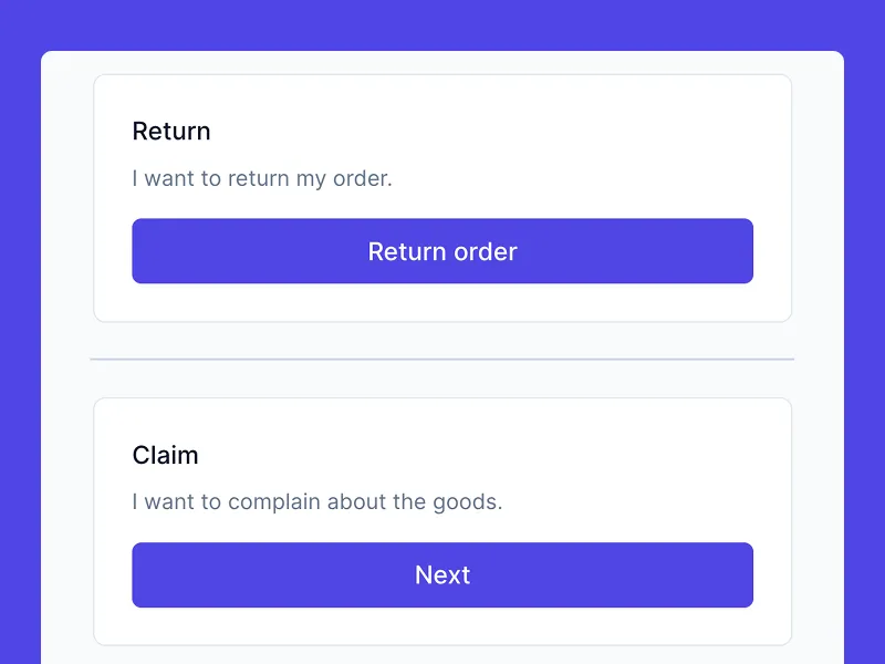 Self-service customer portal